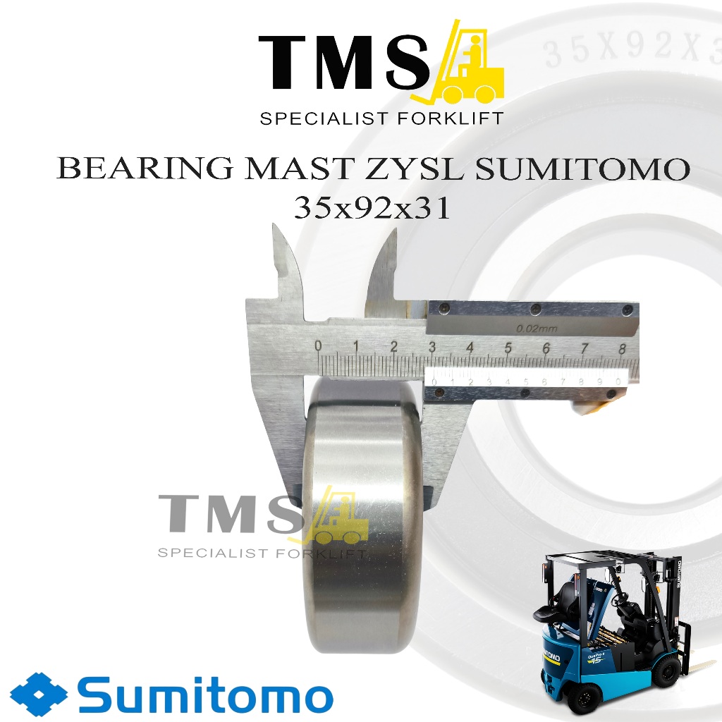 Sumitomo Forklift Bearing mast 35x92x31 Mast Roller Bantalan Bearing - Gambar 5