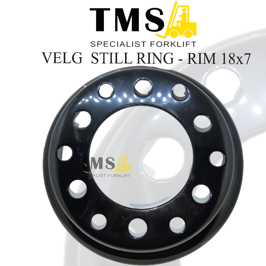 Velg Forklift Toyota Wheel RIM 18x7 7FB20-25 8FB20-25 Steel Ring - Gambar 2