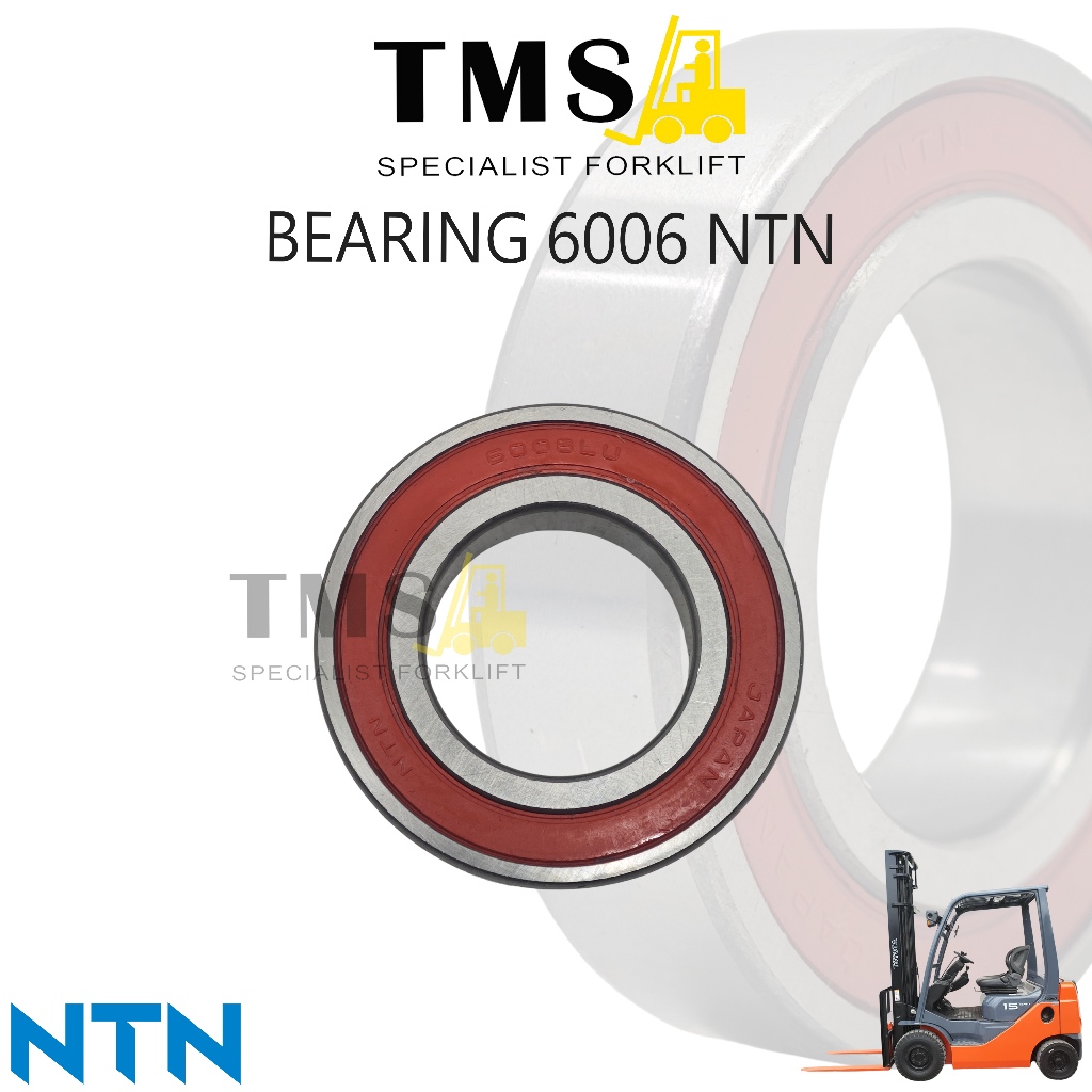 6006LU NTN Bearing Ukuran 30x55x13 mm Seal Karet Bantalan Forklift - Gambar 2