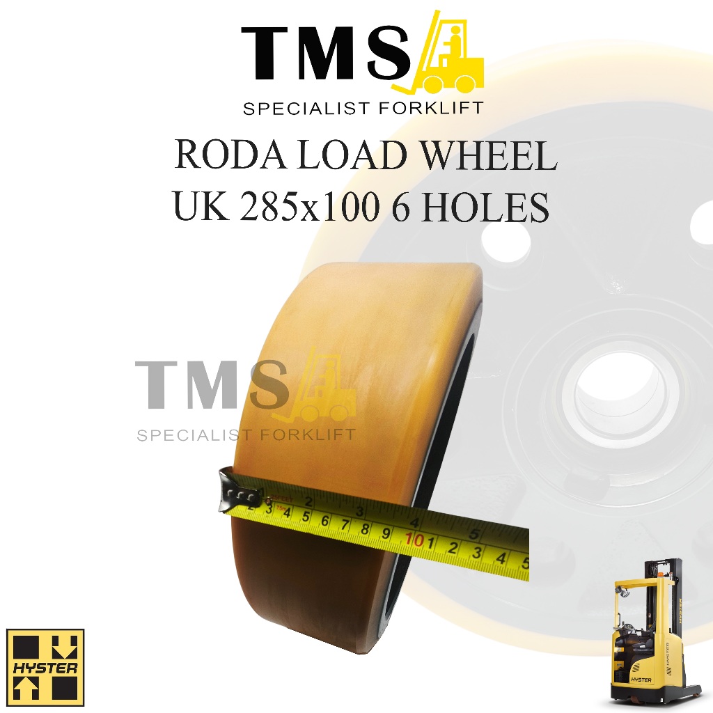 Roda Load Wheel UK 285x100 6 Holes Hyster For Forklift - Gambar 4