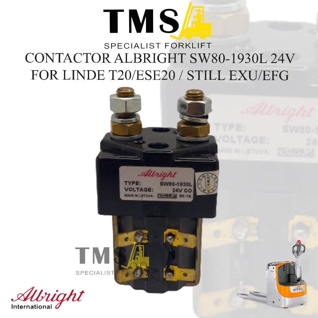 Albright Contactor SW 80-1930L / 24V For Forklift Linde T20/ESE 20 / Still EXU/EFG 24V