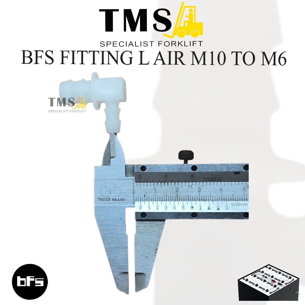 BFS Fitting L AIR Battery Filling Sistem Water L M10 to M6 Forklift Battery Accessories - Gambar 3