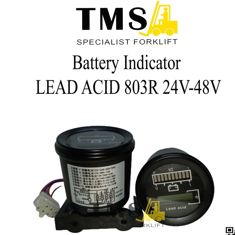 Battery Indicator 803R 24V-48V Forklift Lead Acid Not Curtis - Gambar 2