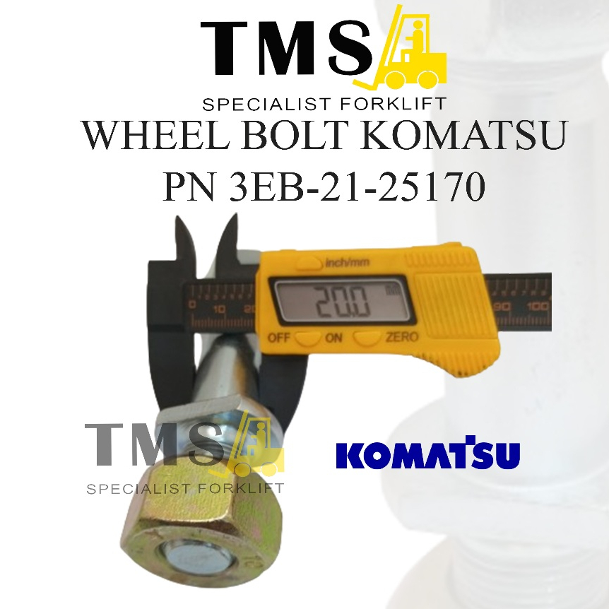 Baut Roda Depan Forklift Komatsu 3EB-21-25170 FD20-30 Wheel Bolt - Gambar 3