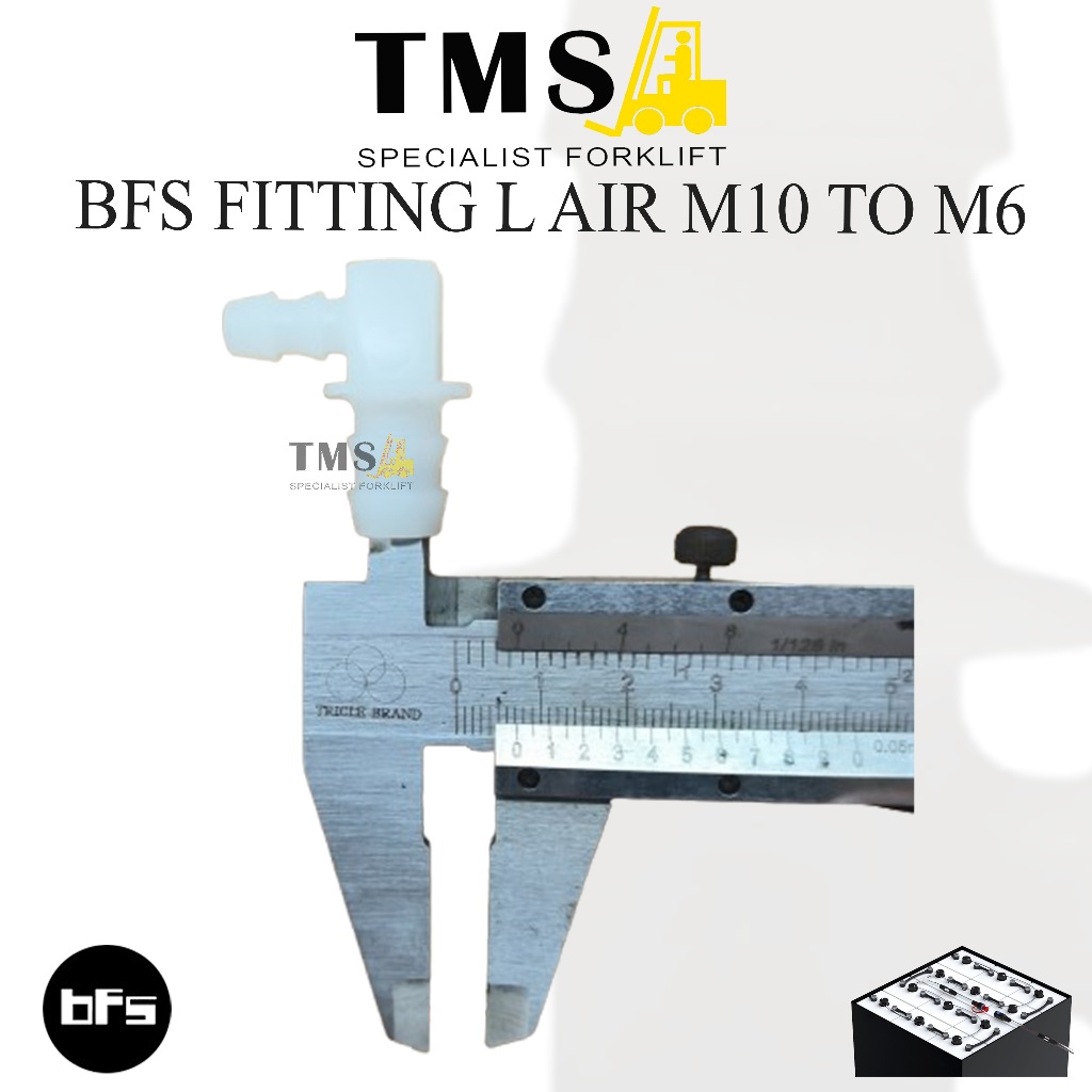 BFS Fitting L AIR Battery Filling Sistem Water L M10 to M6 Forklift Battery Accessories - Gambar 2
