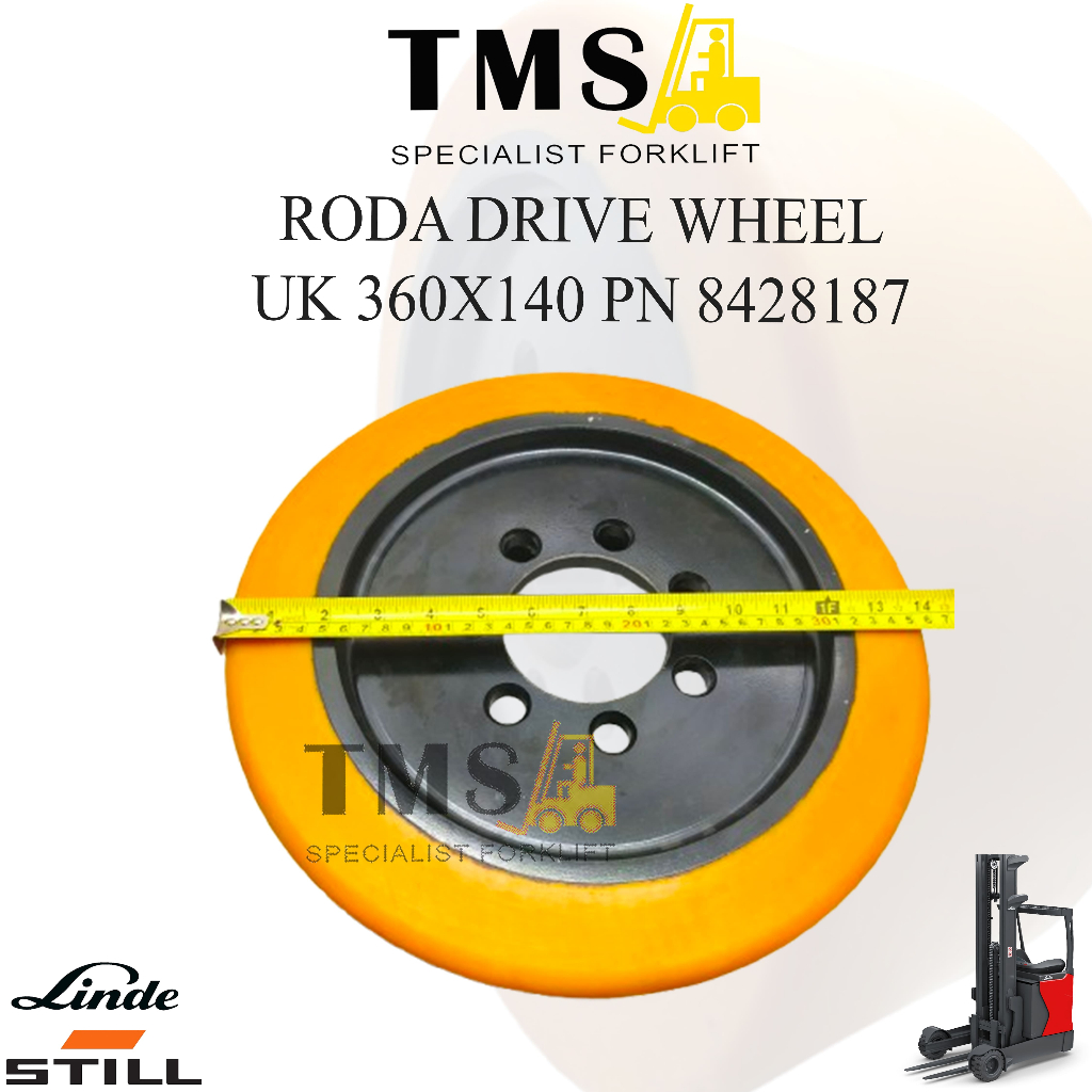 Drive Wheel Forklift LINDE STILL 8428187 360x140 Linde R20 2 Ton Roda Belakang Forklift Reachtruck - Gambar 6