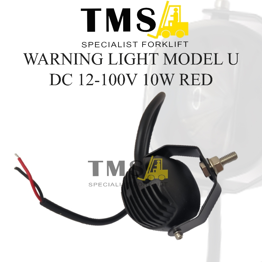 Warning Light Model U DC12-100V 10W Red Lampu Safety Merah - Gambar 3