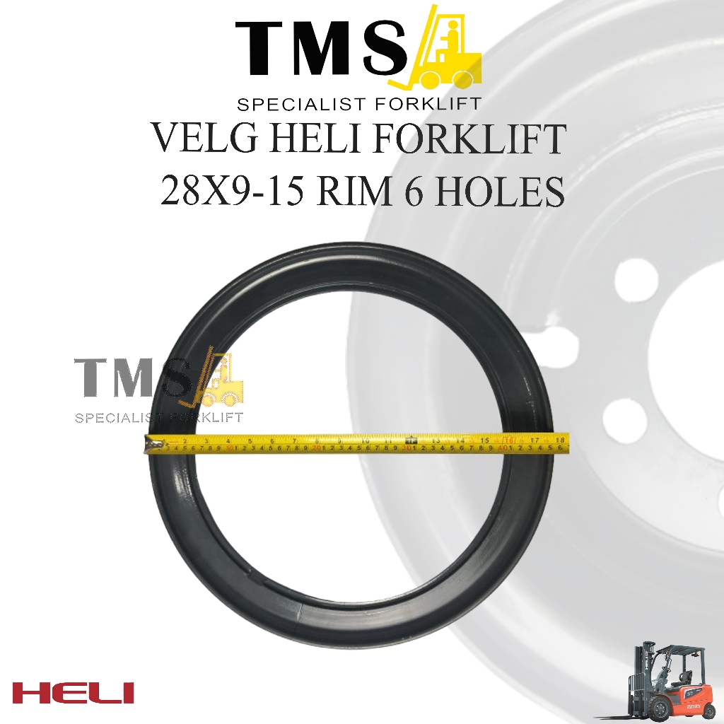 Steel RIM HELI Forklift Steel RIM HELI TCM 3T -3,5T 28x9-15 6 Lobang (6 Hole) Press on RIM - Gambar 2