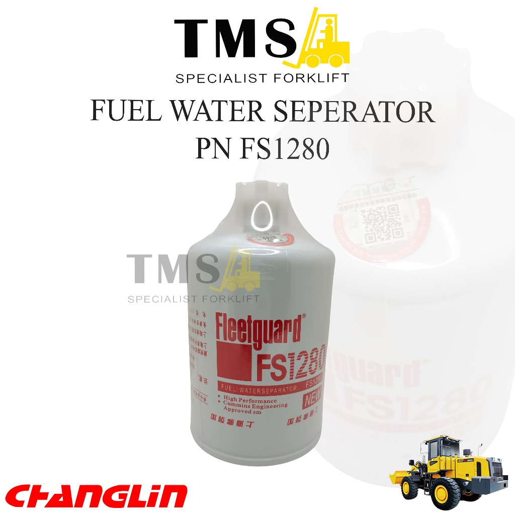 Filter Fleetguard FS1280 Fuel Water Separator Sparepart Alat Berat excavator - Gambar 2