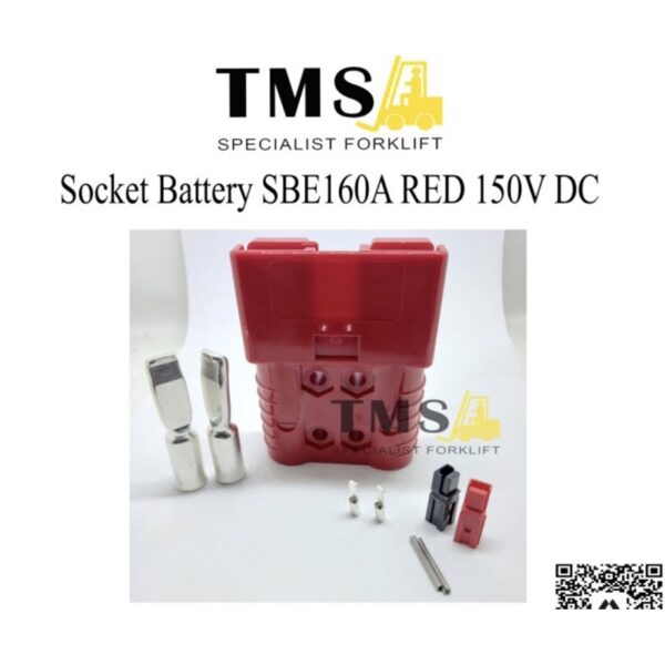 Socket Battery SBE 160A Red 150V DC for forklift Electric