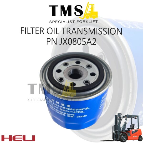 Part Number JX0805A2 Filter Oil Transmission Forklift HELI GPE Blue Type