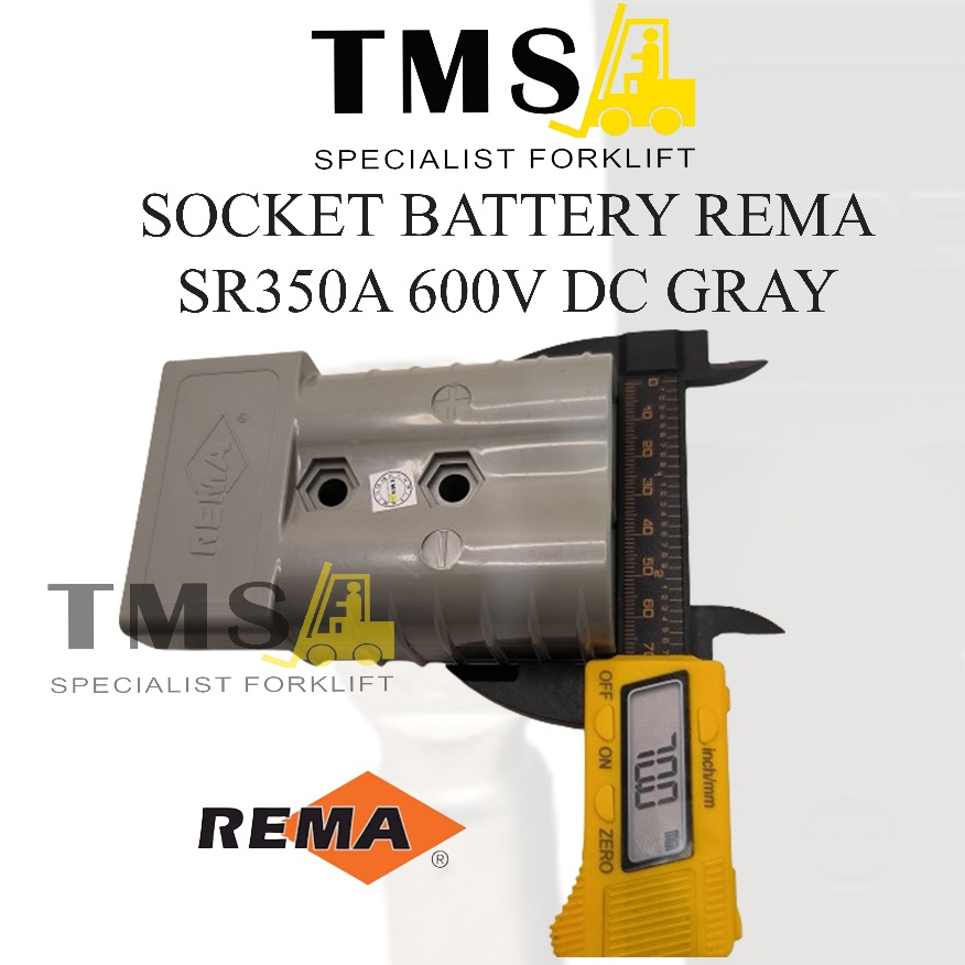 Plug Battery Forklift SR 350 Amp Gray Original Socket Rema - Gambar 4
