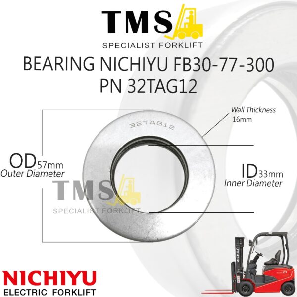 Bearing 32TAG12 Forklift Nichiyu FB30-77-300