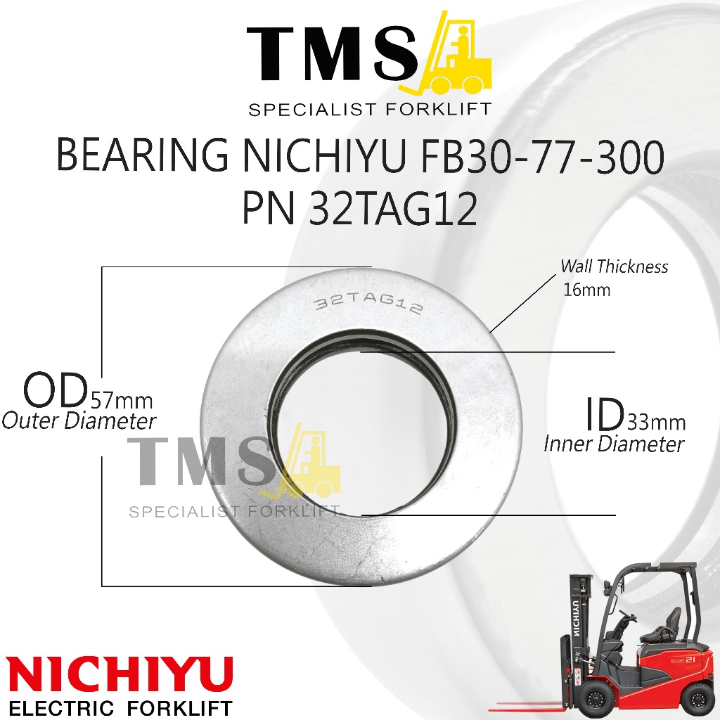 Bearing 32TAG12 Forklift Nichiyu FB30-77-300