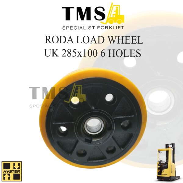 Roda Load Wheel UK 285x100 6 Holes Hyster For Forklift