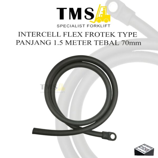 Flex End Type Intercell Frotek 70/1500 1,5 Meter Kabel Forklift Battery 70mm Cable Reachtruck Frotek
