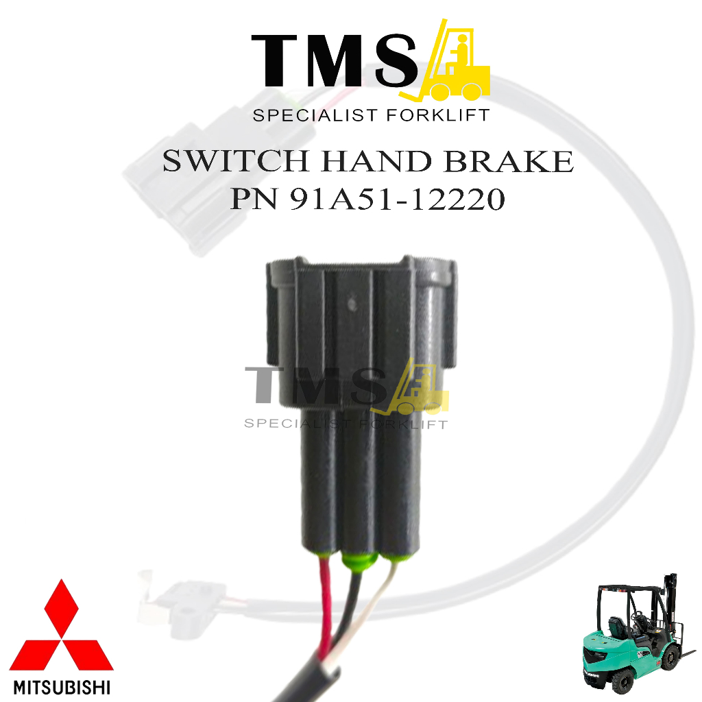 Switch Hand Brake 91A51-12220 Forklift Truck Mitsubishi Forklift FD20 - FD30 - Gambar 4