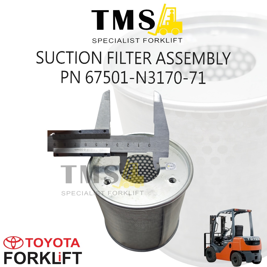Part Number 67501-N3170-71 Suction Filter Assembly Forklift Toyota | Filter Hisap Hydraulic Toyota 7FD 7FG - Gambar 4