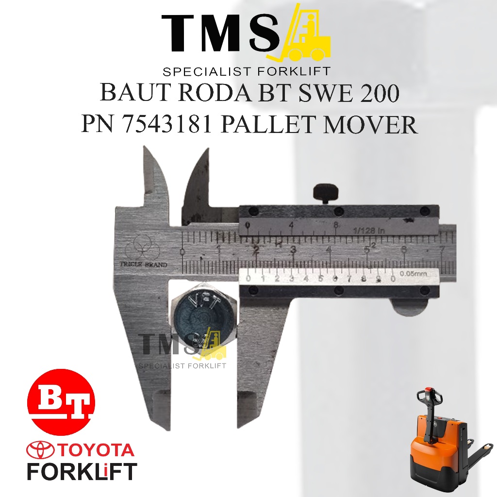 Baut Roda BT SWE 200 7543181 Pallet Mover Stacker Toyota BT Hexagon Bolt - Gambar 4
