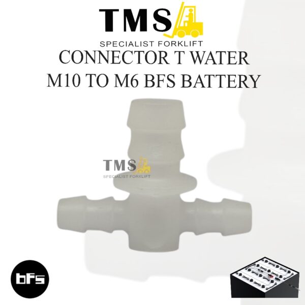 BFS Battery Forklift Sirkulasi Air AKI Connector T Water M10 to M6 Distribution Battery Forklift