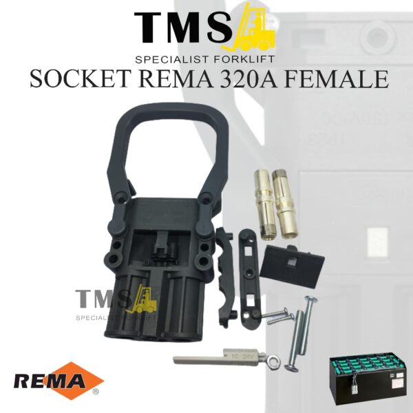 Socket Battery REMA 320A for forklift Female
