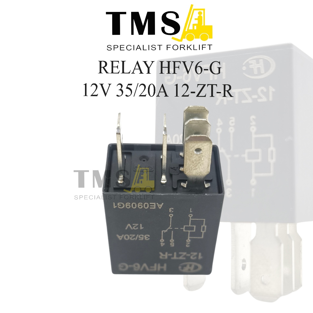 Relay HFV6-G 12V 35/20A 12-ZT-R Relay Forklift Diesel - Gambar 2