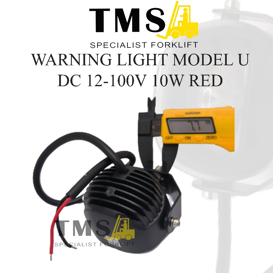 Warning Light Model U DC12-100V 10W Red Lampu Safety Merah - Gambar 4