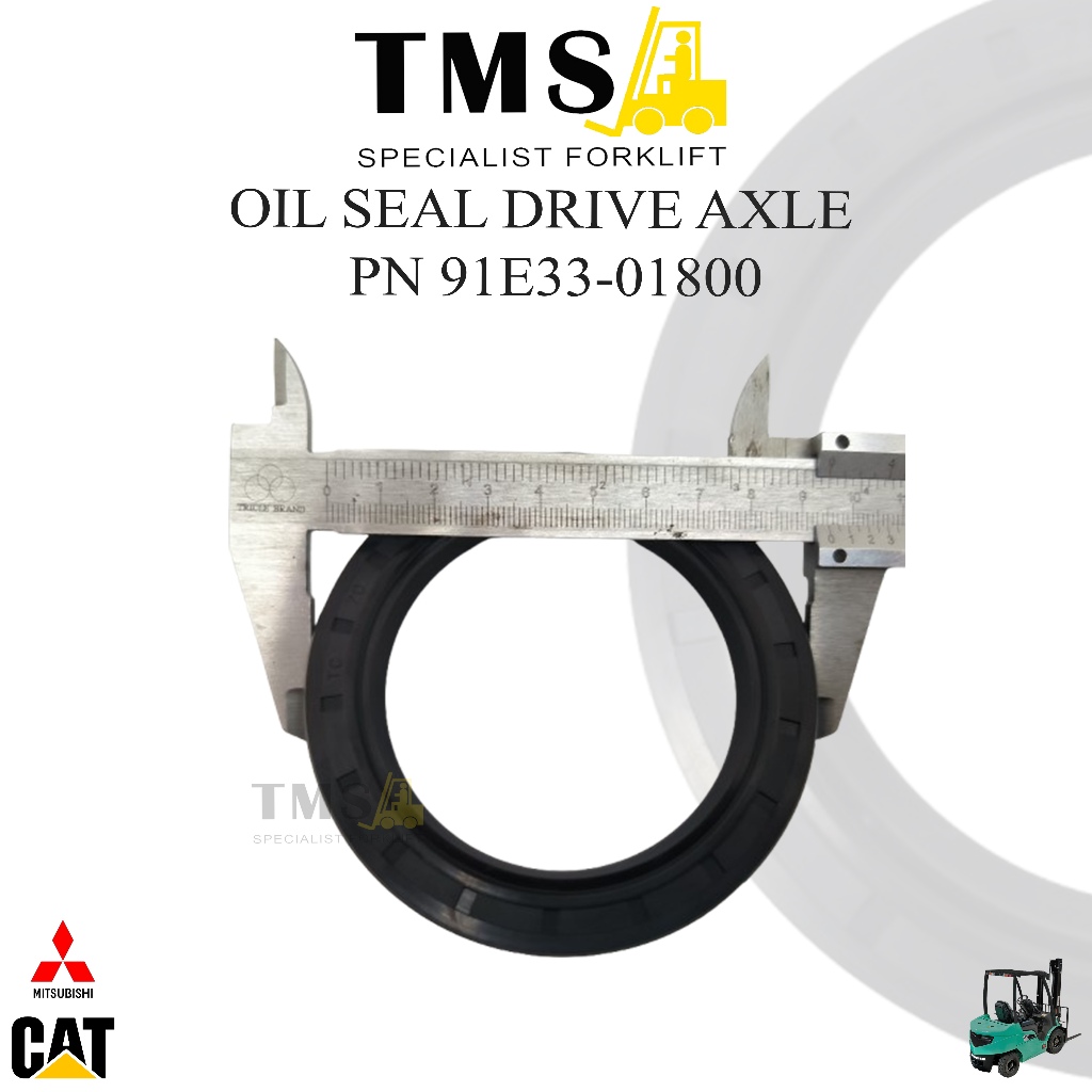 91E33-01800 Oil Seal Drive Axle Mitsubishi Forklift FD35 Front Axle Shaft - Gambar 3