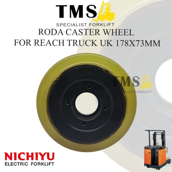 Roda Reach Truck 178x73mm Caster Wheel Nichiyu FBR Electric Forklift