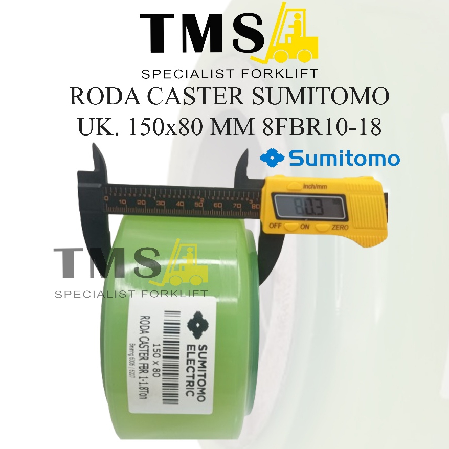 Roda Caster Wheel 150x80 mm Reachtruck SUMITOMO 8FBR10-18 Supporting - Gambar 3