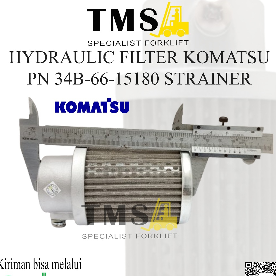 34B-66-15180 Hydraulic Filter Komatsu Forklift Strainer - Gambar 2