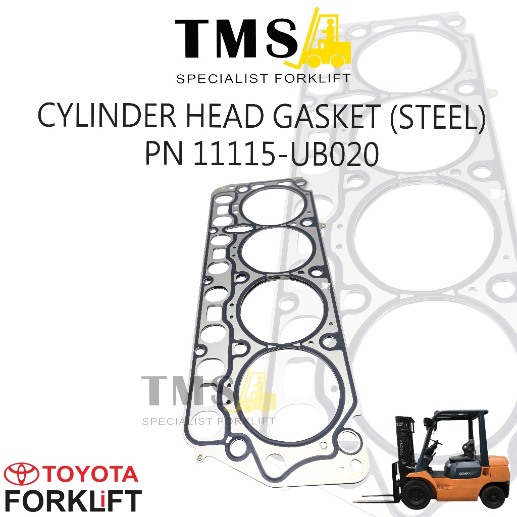 Cylinder Head Gasket Part Number 11115-UB020 Forklift Toyota Engine 4Y 5FG/5FD/6FG/6FD/7FG/7FD - Gambar 2