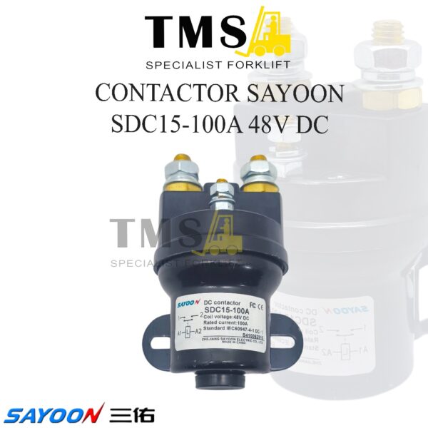 Contactor SDC15-100A 48V DC Contactors Selenoid 1NO for Forklift cars