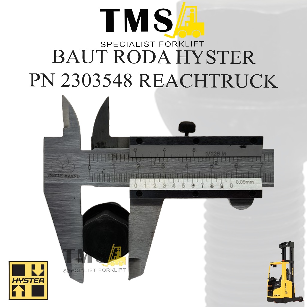 Baut Roda 2303548 WHEEL BOLT Hyster Forklift Parts Stud Forklift M14 - Gambar 4