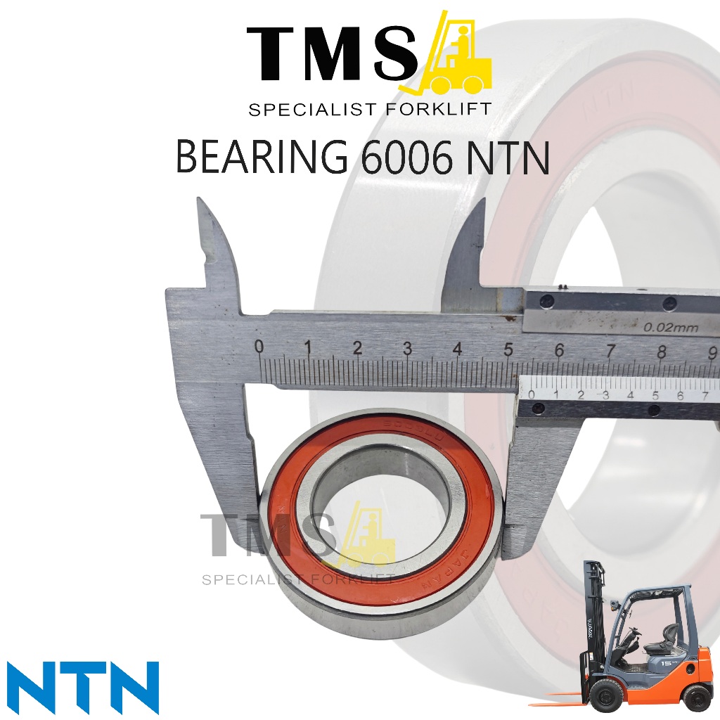 6006LU NTN Bearing Ukuran 30x55x13 mm Seal Karet Bantalan Forklift - Gambar 4