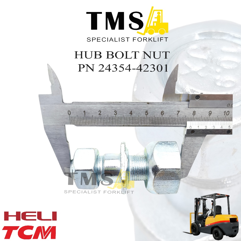 Hub Bolt Nut III,5 - 10T Buat Roda Depan Forklift TCM FD40 4 Ton TCM 24354-42301 HELI Diesel Forklift - Gambar 5