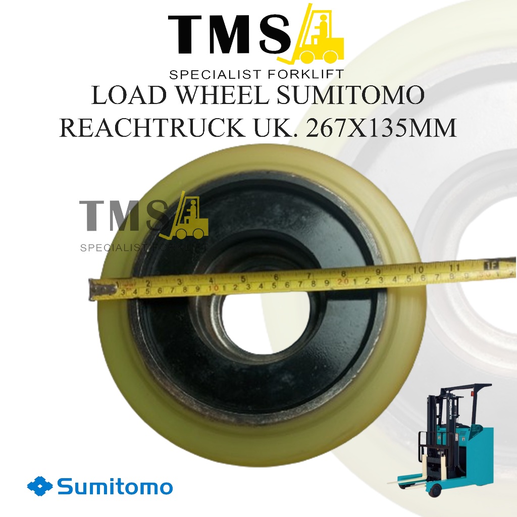 Roda Depan Reach Truck Load Wheel Sumitomo 7FBFR 2-3Ton 267x135 Quapro - Gambar 2