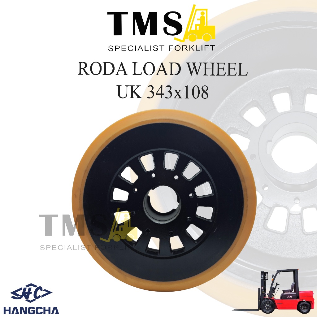 Roda Load Wheel Hangcha Uk 343x108 kapasitas 2 – 3 Ton For Forklift