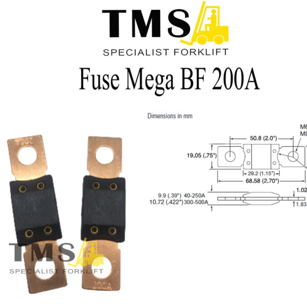 Fuse BF2 Mega 200A For Forklift / Sekring BF2 MEGA 200A