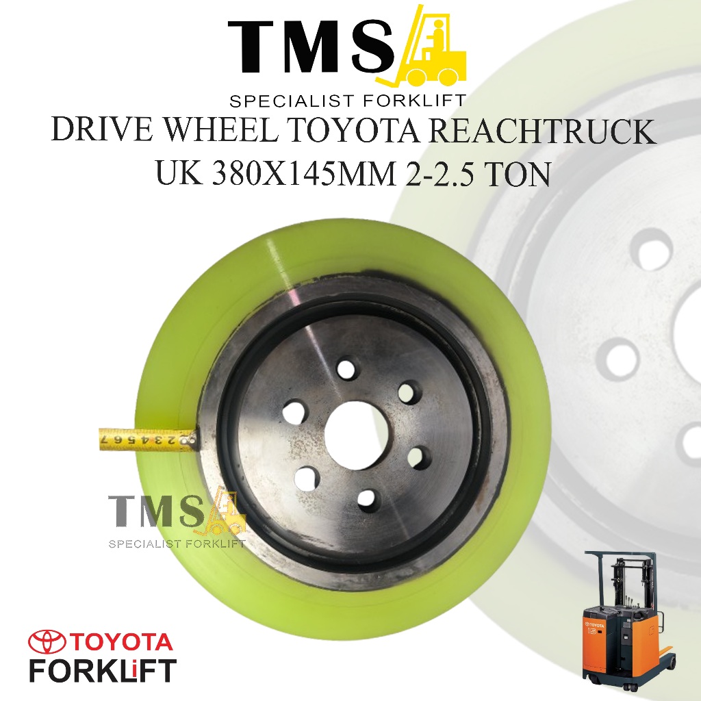 Roda Drive Wheel toyota Forklift Reachtrcuk Electric 2 - 2.5Ton 380x145 Roda 7FBR20 7FBR25 7FBR30 - Gambar 5
