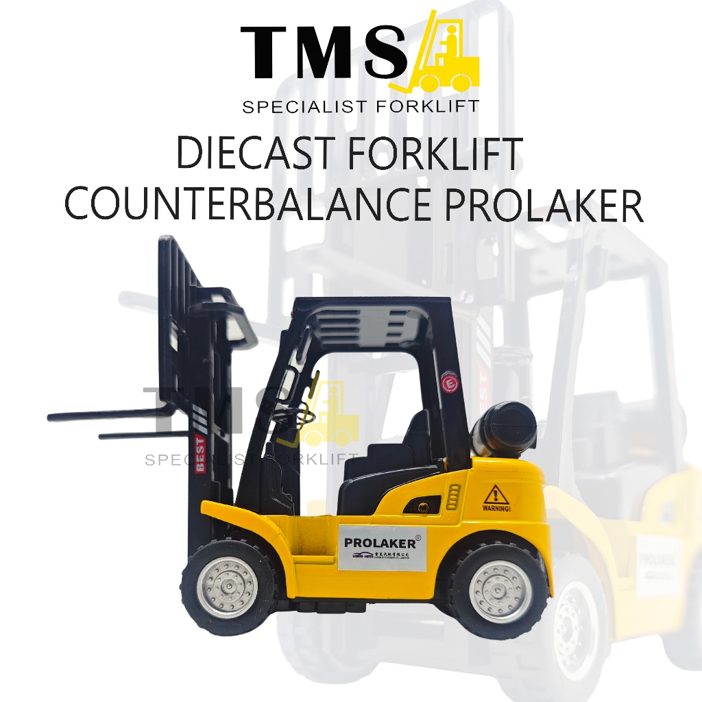 Diecast mainan Counterbalance Prolaker Miniatur Forklift Diecast Model Display Koleksi - Gambar 5