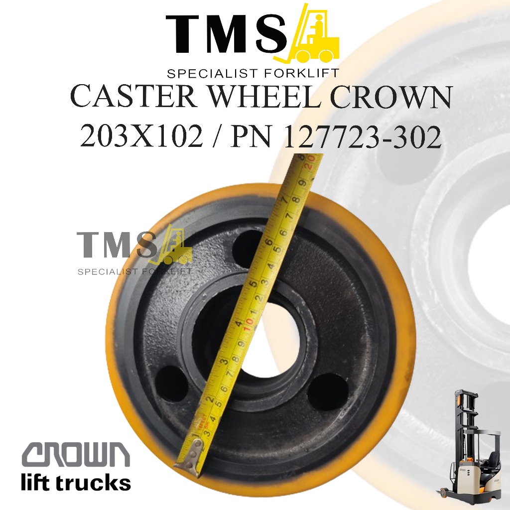 Roda Caster Crown Reachtruck Forklift 203x102 127723-302 127723 Caster Wheel Crown RR5700 RD - Gambar 3
