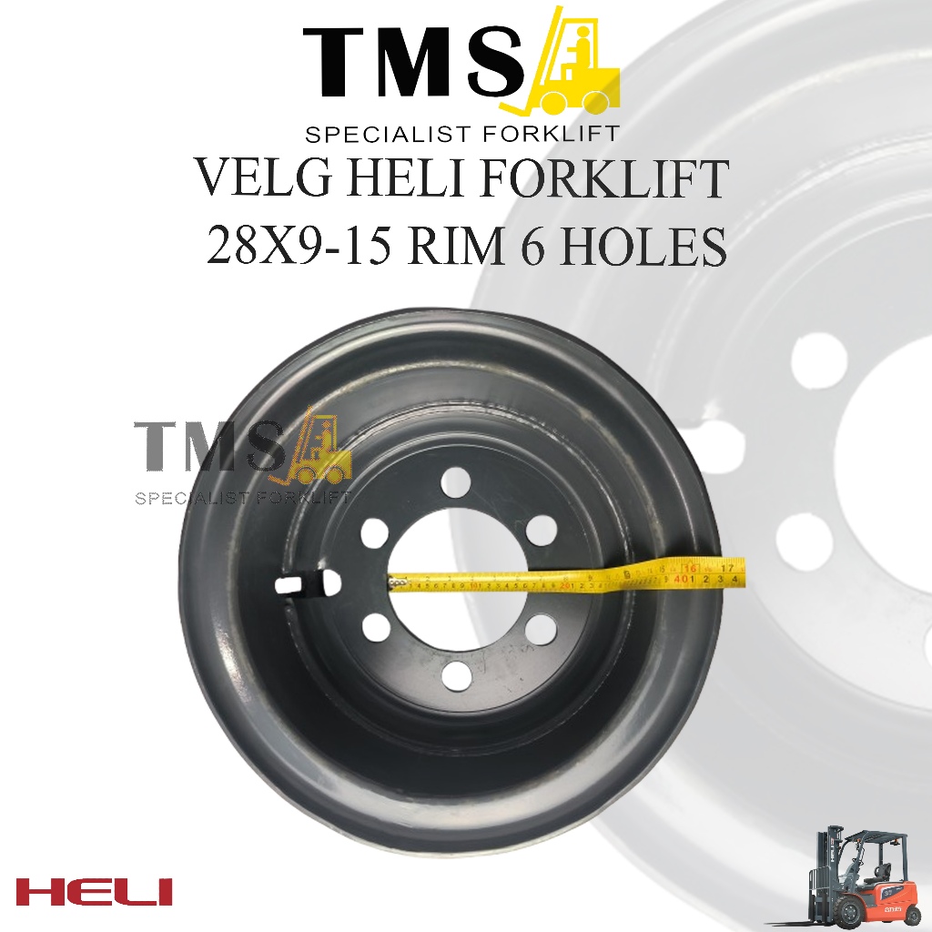 Steel RIM HELI Forklift Steel RIM HELI TCM 3T -3,5T 28x9-15 6 Lobang (6 Hole) Press on RIM - Gambar 5