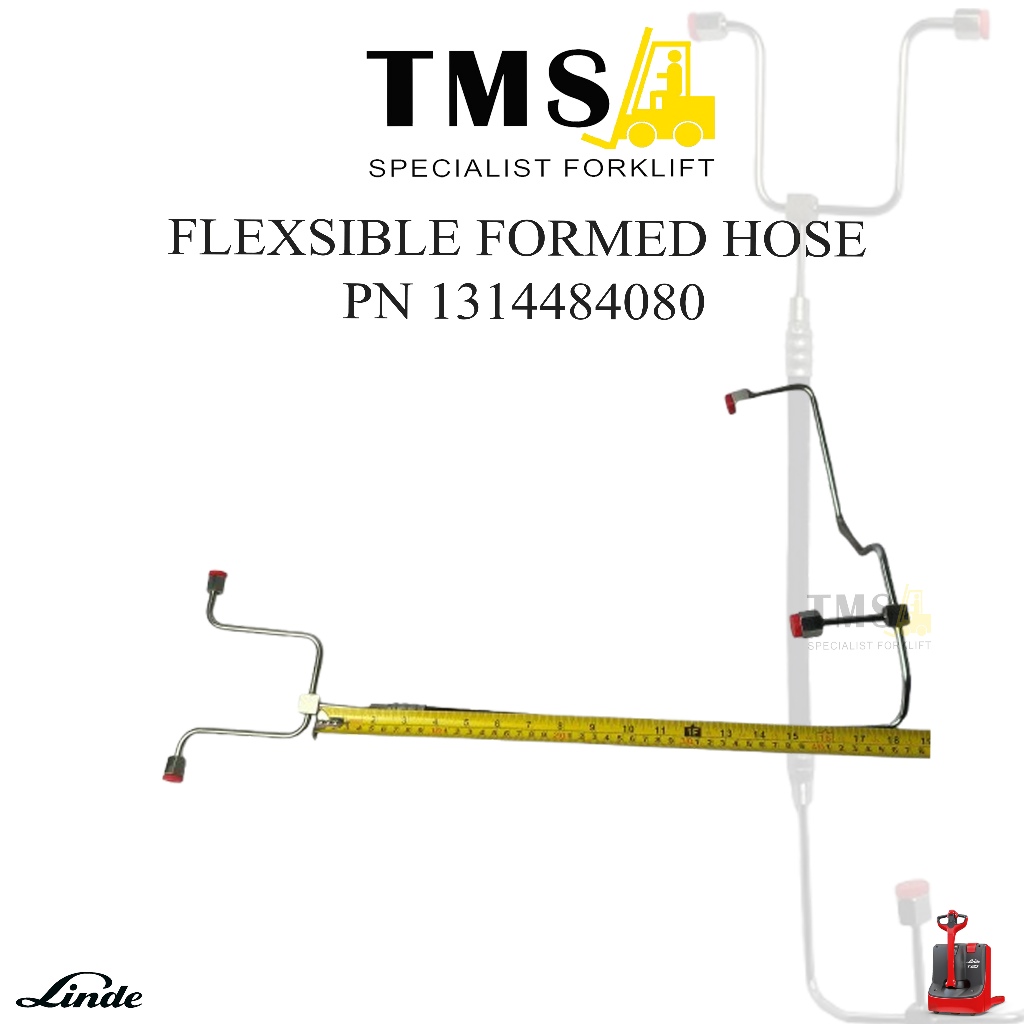 Flexible Formed Hose 1314484080 Selang Hydraulic LINDE Forklift T20 - Gambar 3