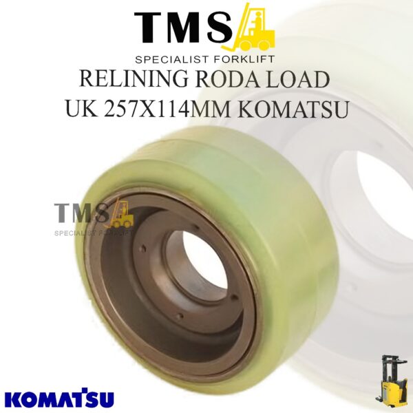Penggantian Lapisan Luar Roda Forklift Electric 257x114 Load Wheel Komatsu FB20RL Relining