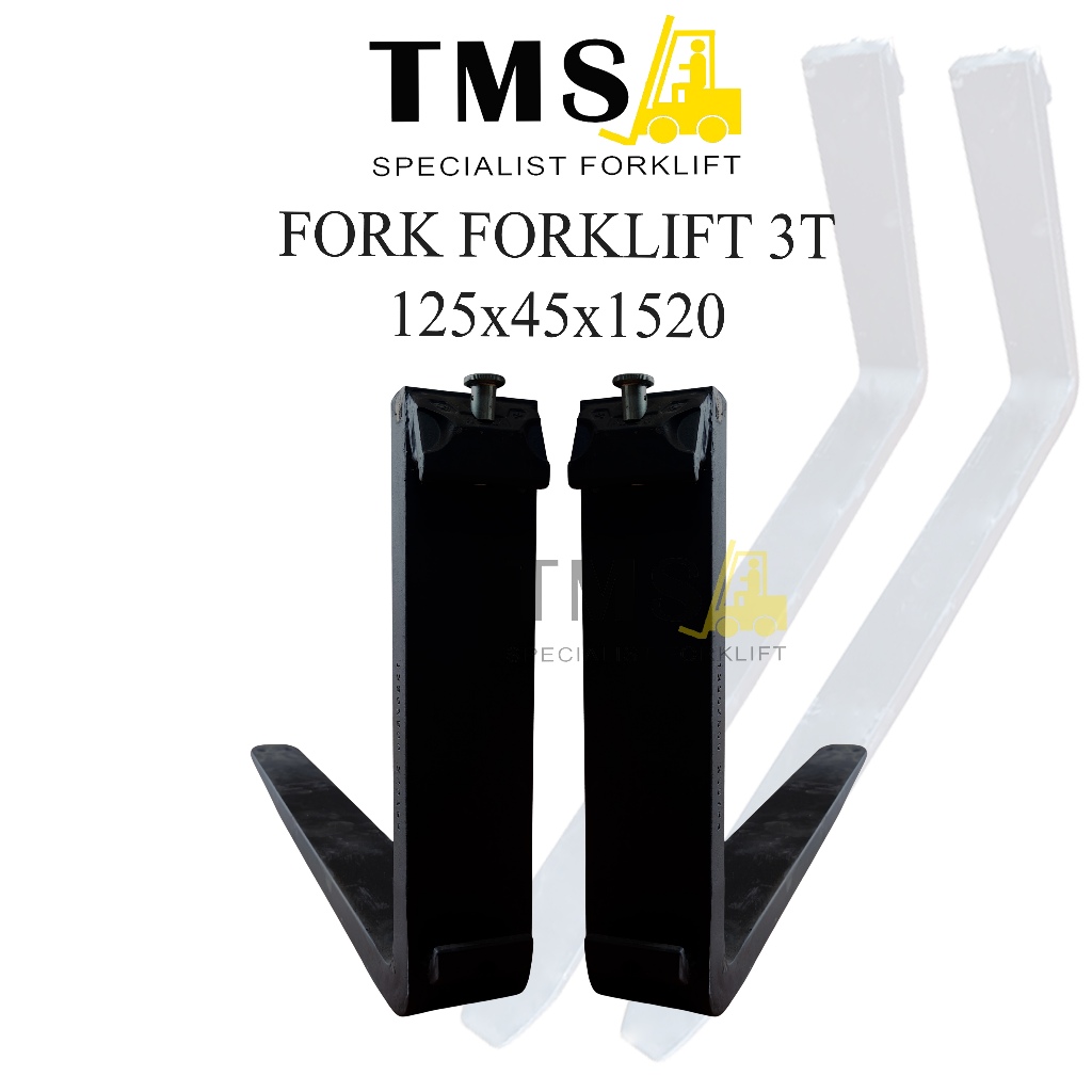 Fork Forklift Garpu Kapasitas 3 Ton 125x45x1520 Forklift Parts Forklift Panjang 1,5 Meter - Gambar 3