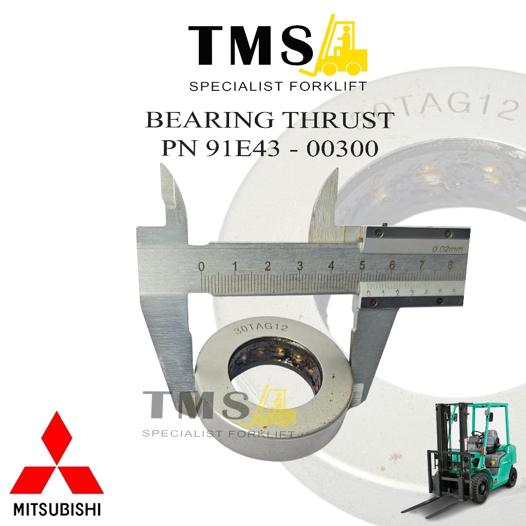 Bearing Thrust 91E43-00300 Mitsubishi Forklift FD20 FD30 Kapasitas 2 Ton 3 Ton 91E4300300 - Gambar 6