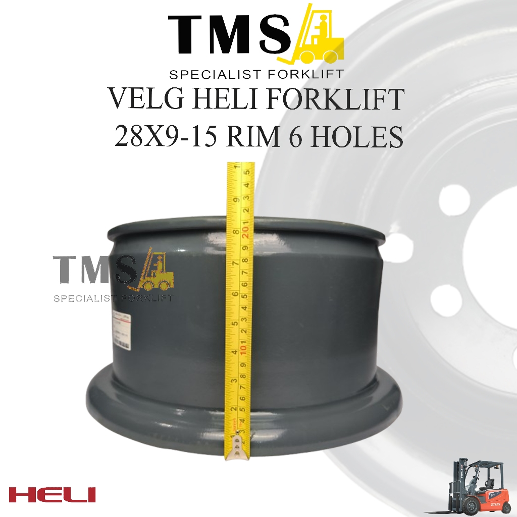 Steel RIM HELI Forklift Steel RIM HELI TCM 3T -3,5T 28x9-15 6 Lobang (6 Hole) Press on RIM - Gambar 7
