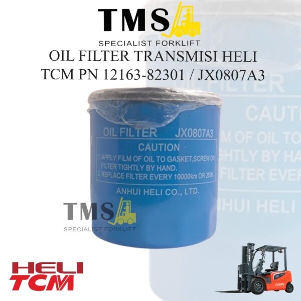 HELI Forklift Spare Parts Oil Filter 12163-82301 JX0807A3 Transmisi Filter