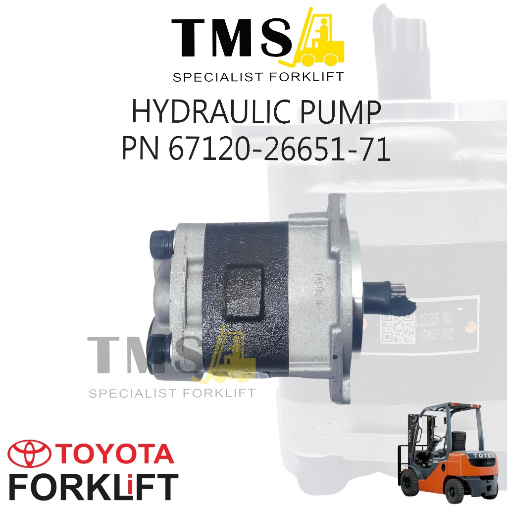 hydraulic Pump Part Number 67120-26651-71 Toyota Forklift Seri 2-3 Ton 8FD - Gambar 4
